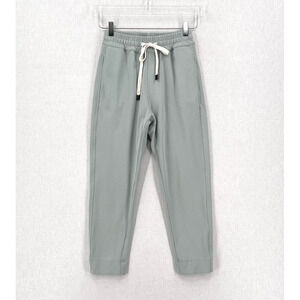 BASSIKE Stretch Twill Tapered Pant Womens 0 Green Pull On Drawstring Waist